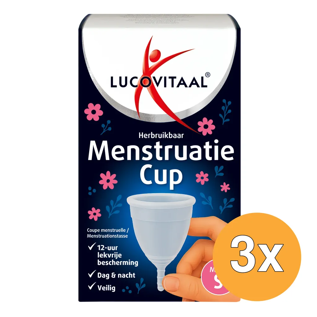 3x Lucovitaal Menstruatie Cup Maat S (1 stuk)