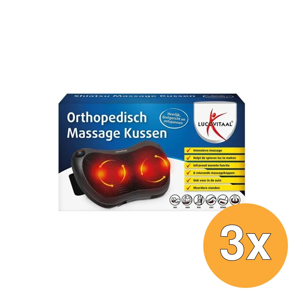 3x Lucovitaal Shiatsu Massage Kussen (1 stuk)