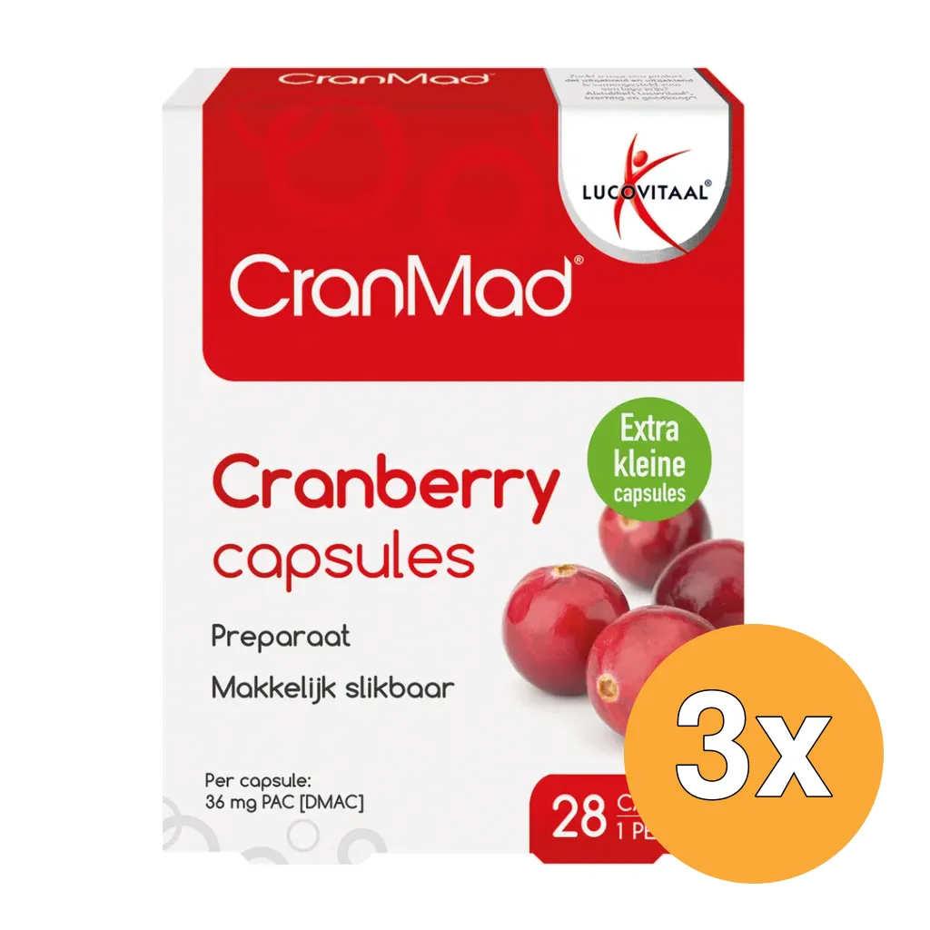 3x Lucovitaal CranMad Cranberry (28 capsules)