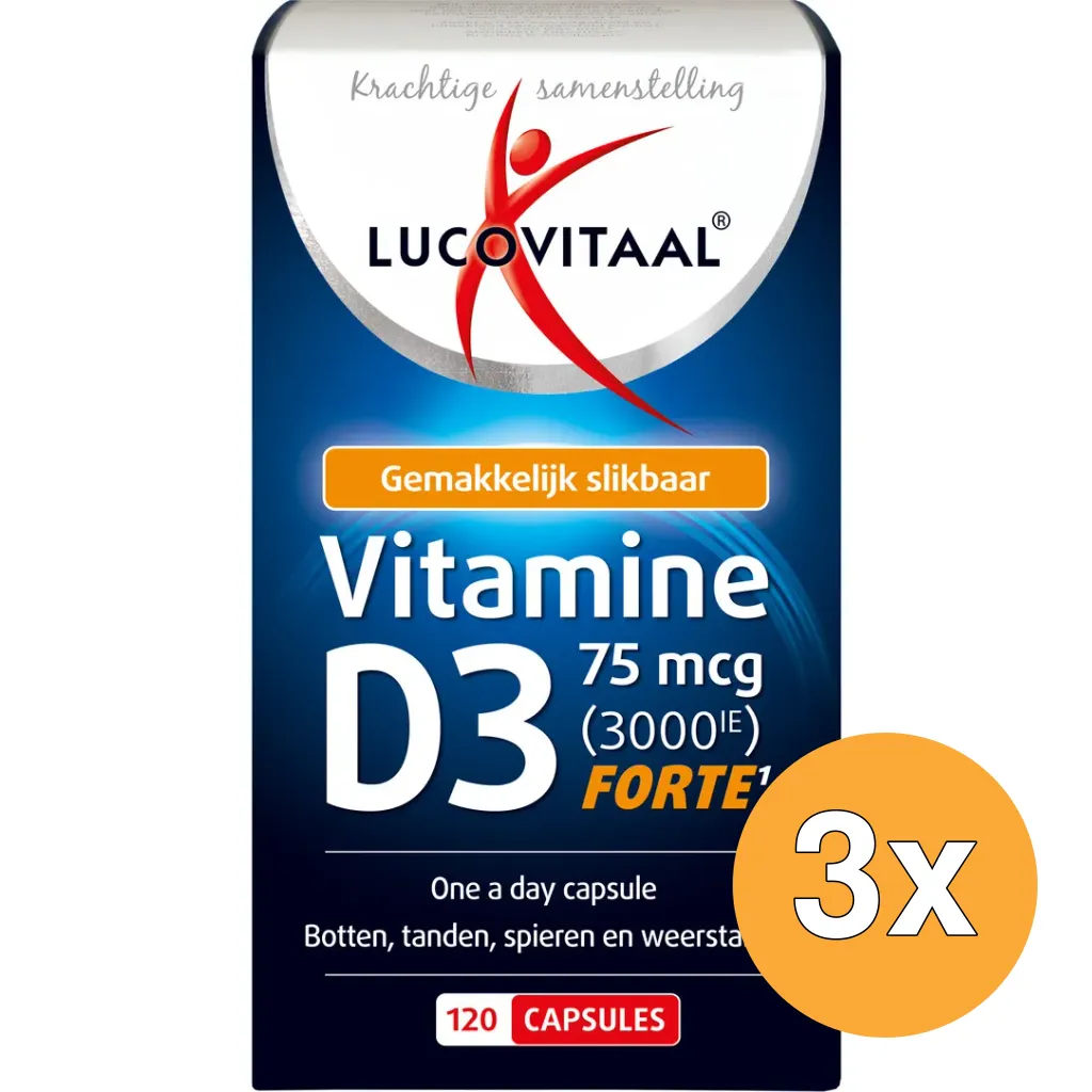 3x Lucovitaal D3 75mcg (120 capsules)