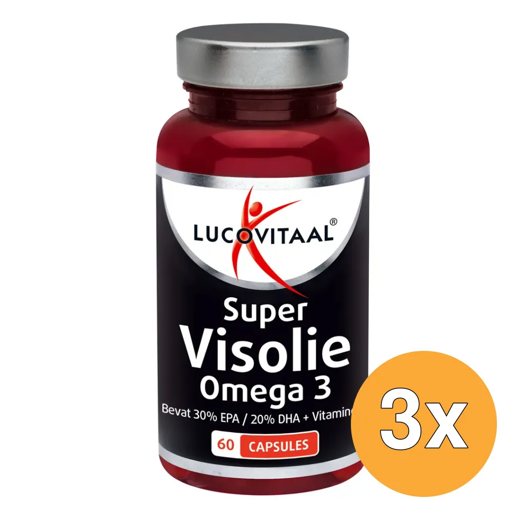 3x Lucovitaal Super Visolie Omega 3 (60 capsules)