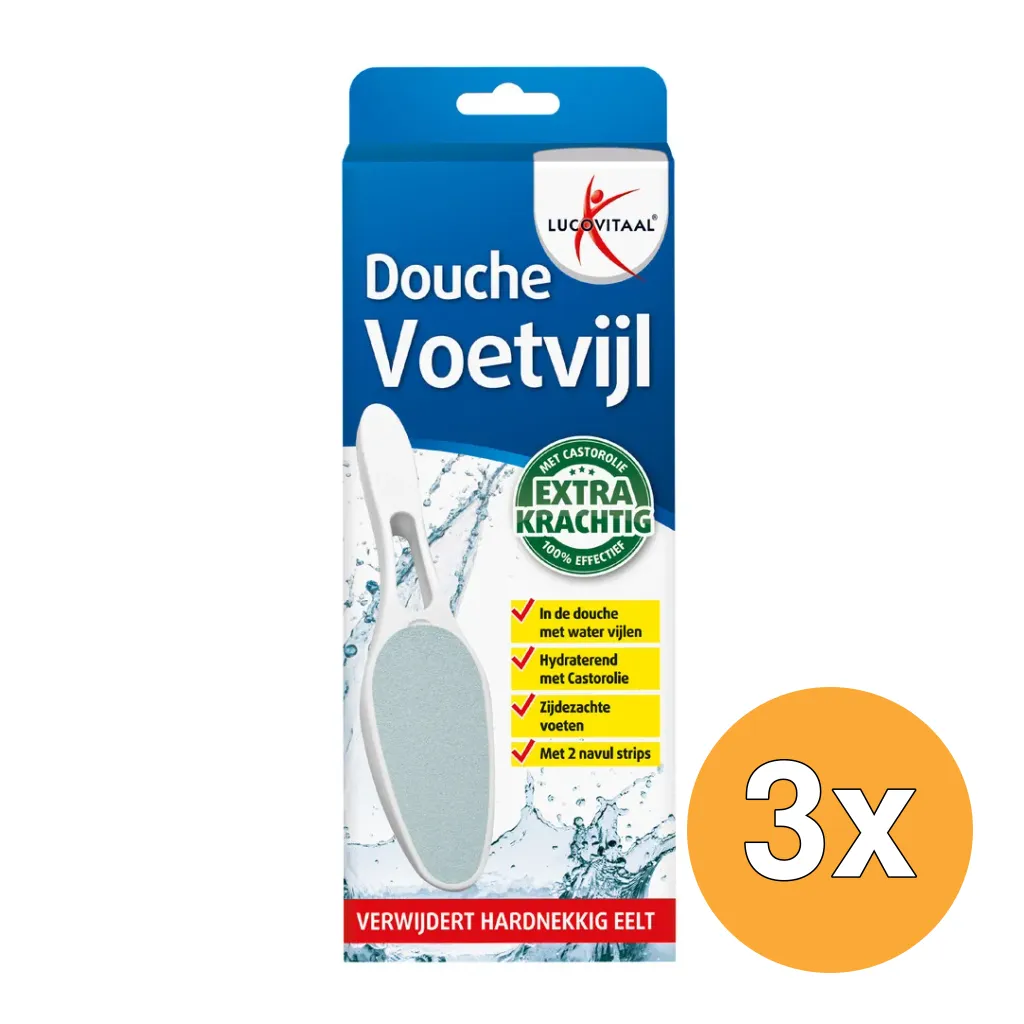 3x Lucovitaal Douche Voetvijl (1 stuk)