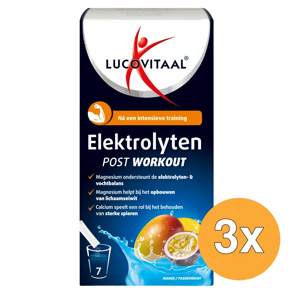3x Lucovitaal Elektrolyten Post Workout (7 zakjes)