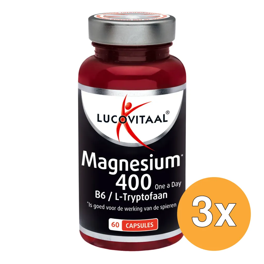 3x Lucovitaal Magnesium 400 Met Vitamine B6 & L-Tryptofaan