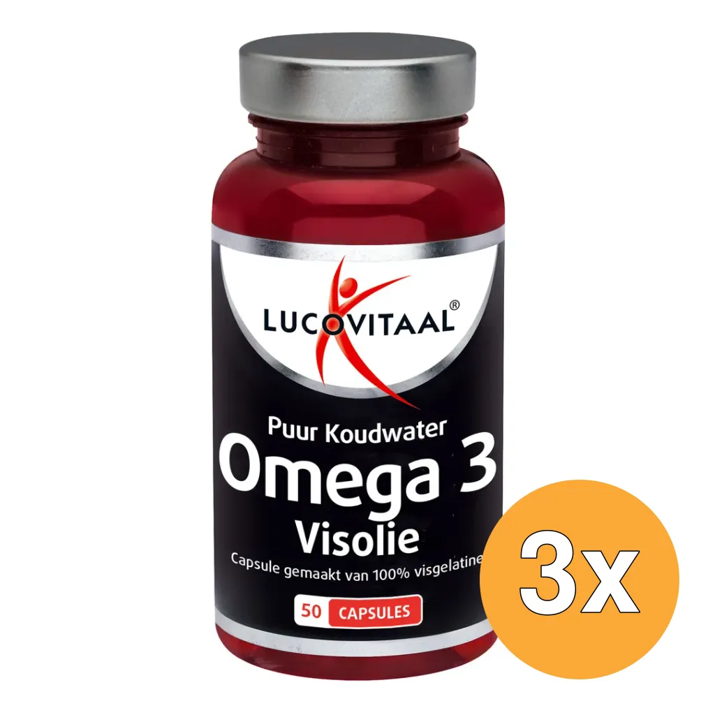 3x Lucovitaal Puur Omega 3 Koudwater Visolie (50 capsules)