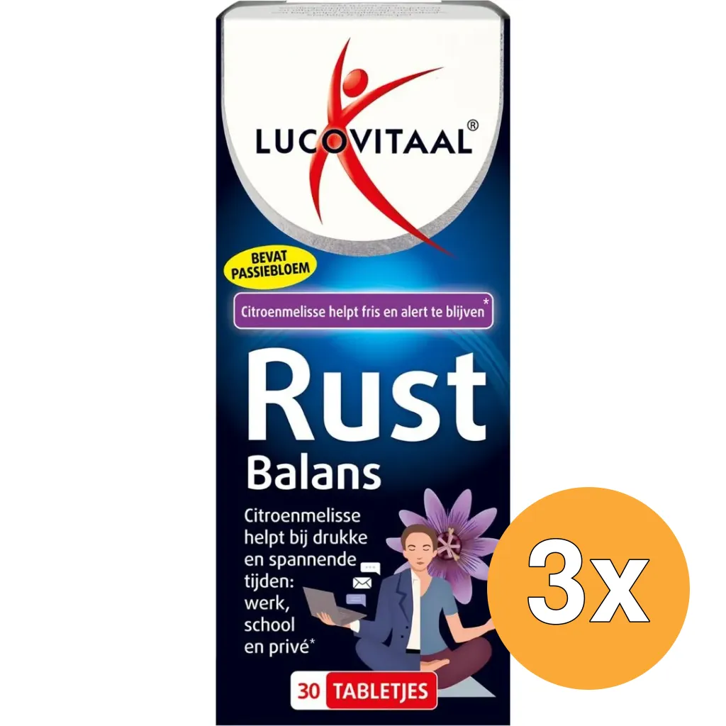 3x Lucovitaal Rust Balans (30 tabletten)