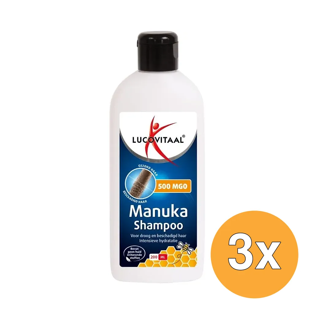 3x Lucovitaal Manuka Shampoo (200 ml)