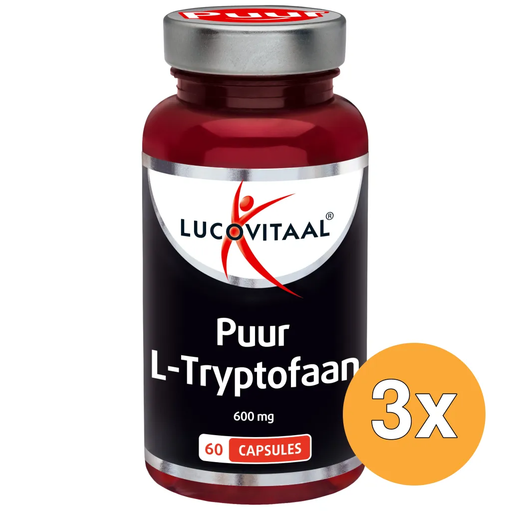 3x Lucovitaal L-Tryptofaan Puur 600mg (60 capsules)