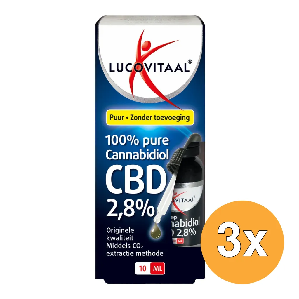3x Lucovitaal CBD Hennepolie 2,8% (10 ml)