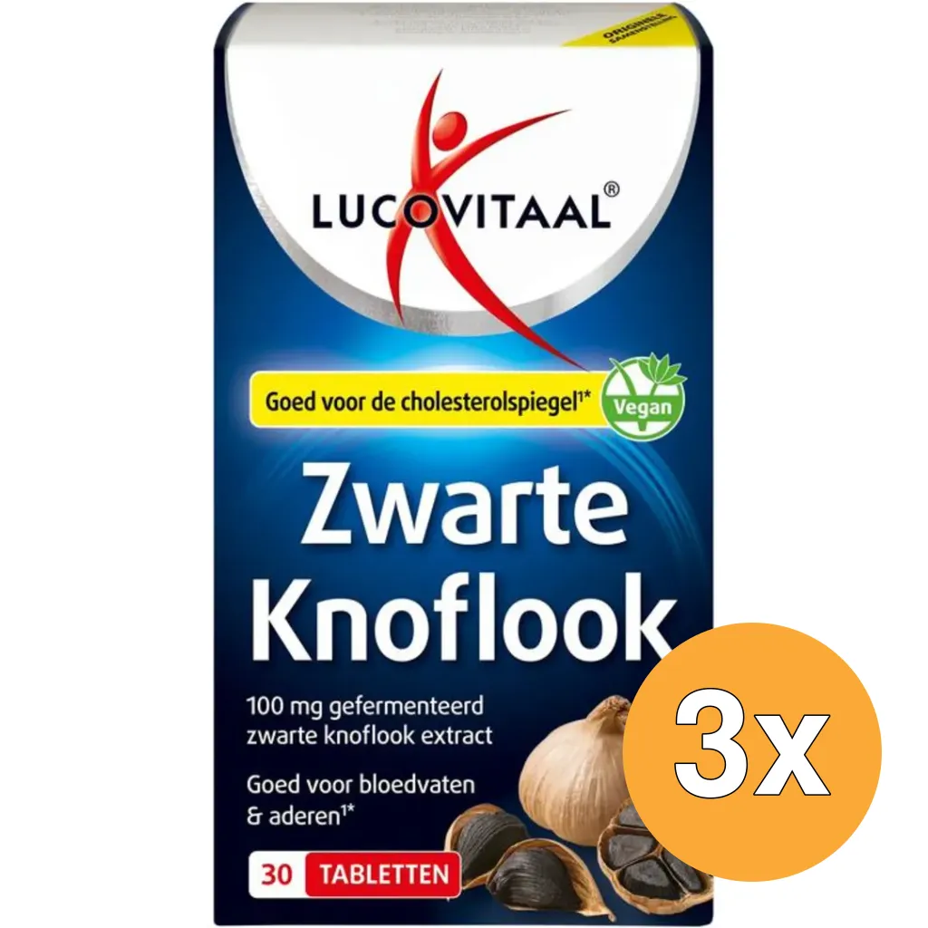3x Lucovitaal Zwarte Knoflook (30 tabletten)