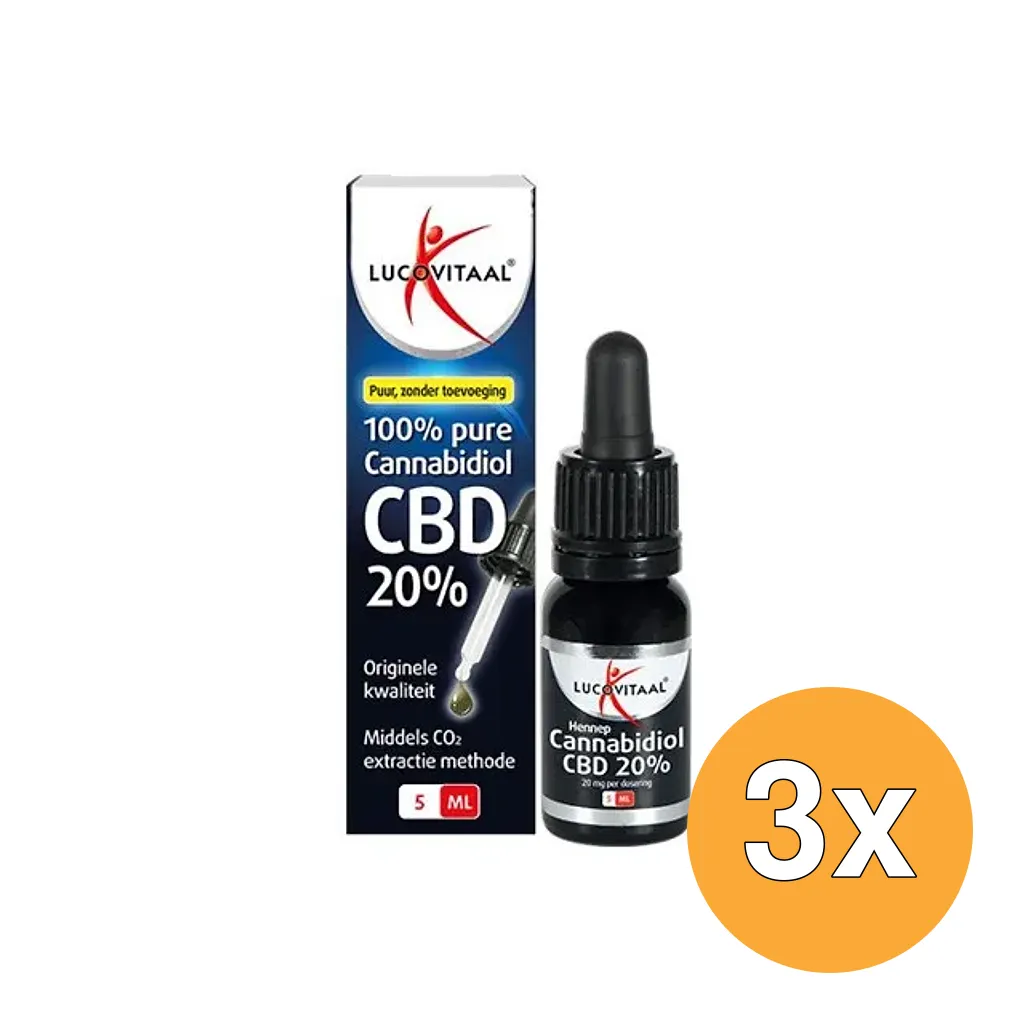 3x Lucovitaal CBD Olie 20% (5 ml)