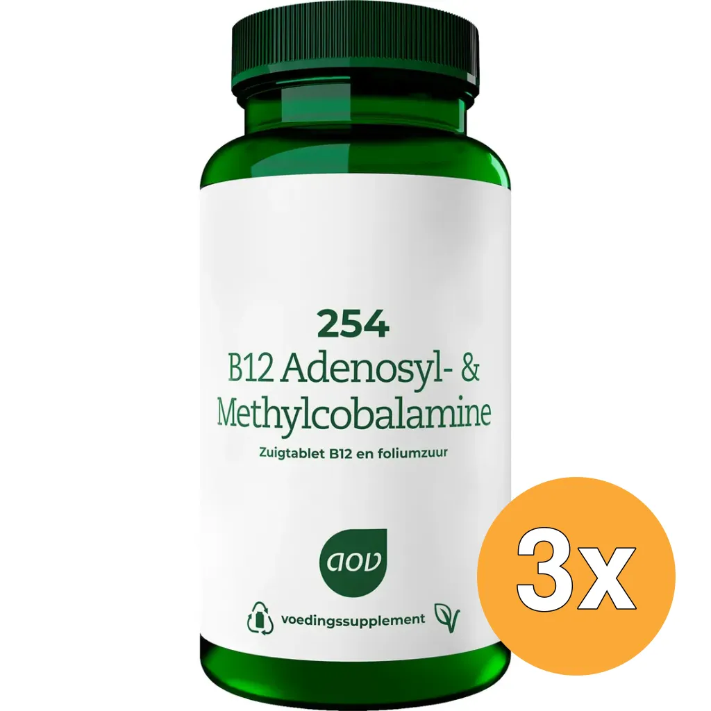 3x AOV 254 B12 Adenosyl & methylcobalamine (120 zuigtabletten)