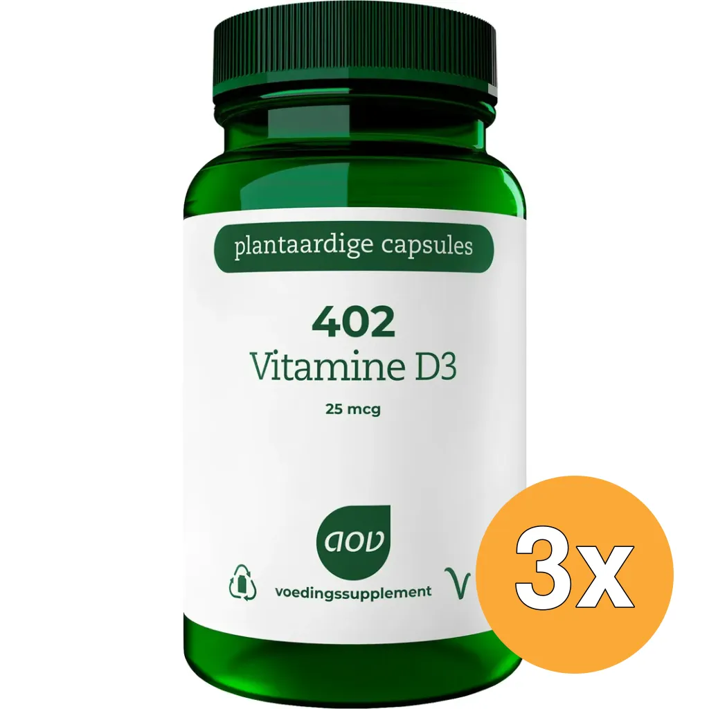 3x AOV 402 Vitamine D3 25mcg (60 vega capsules)