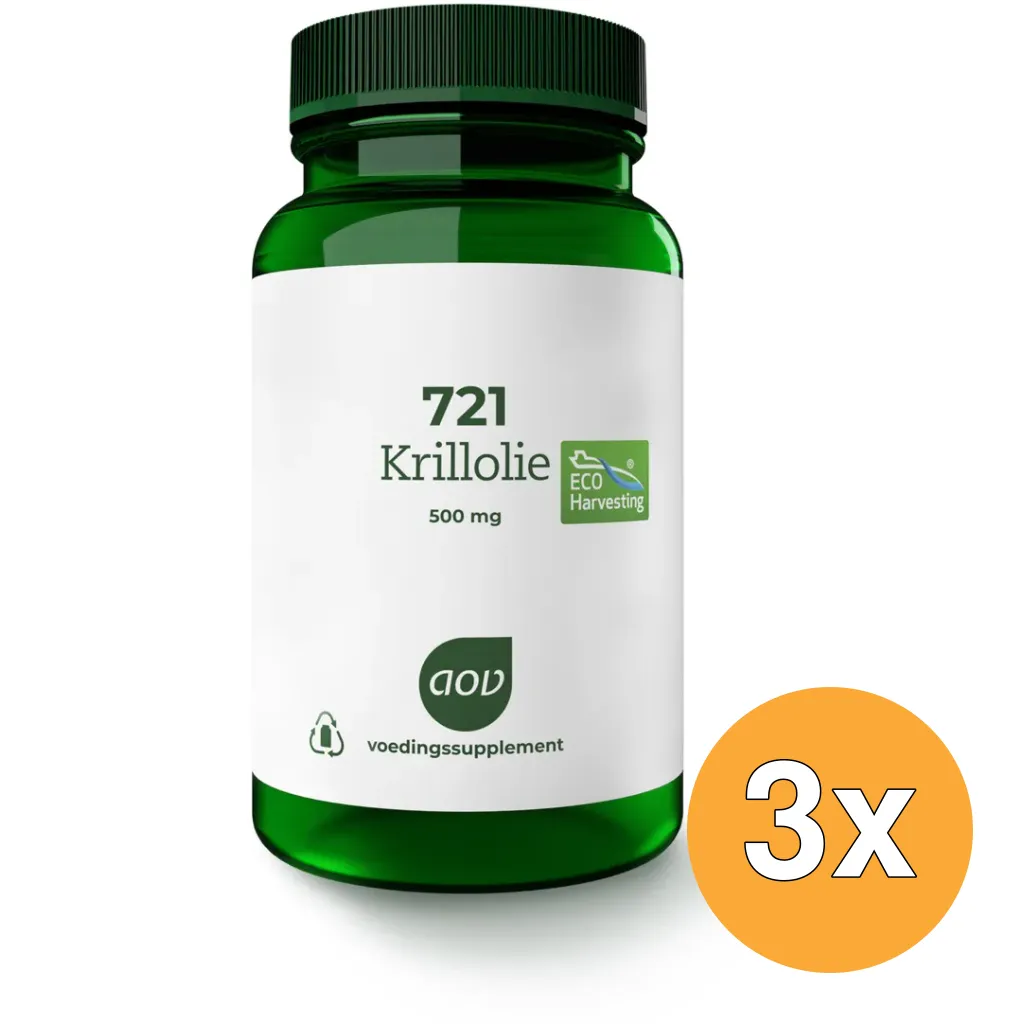 3x Aov 721 Krillolie (60 capsules)