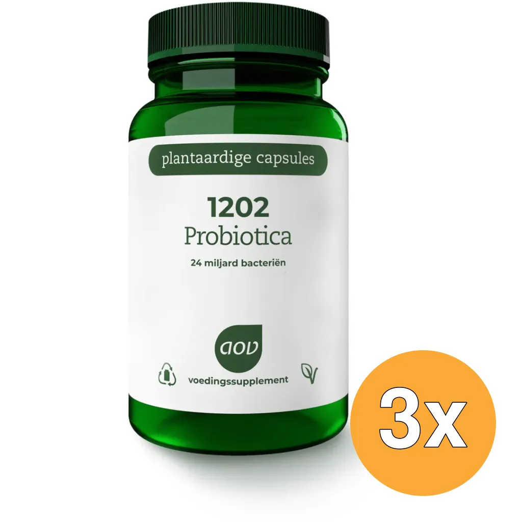 3x Aov 1202 Probiotica F 24 Miljard (30 vega capsules)