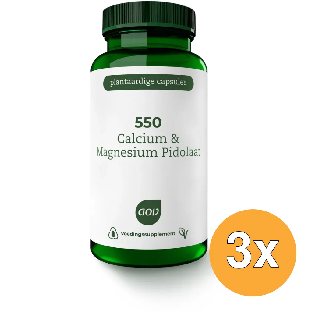 3x AOV 550 Calcium magnesium pidolaat (90 vega capsules)