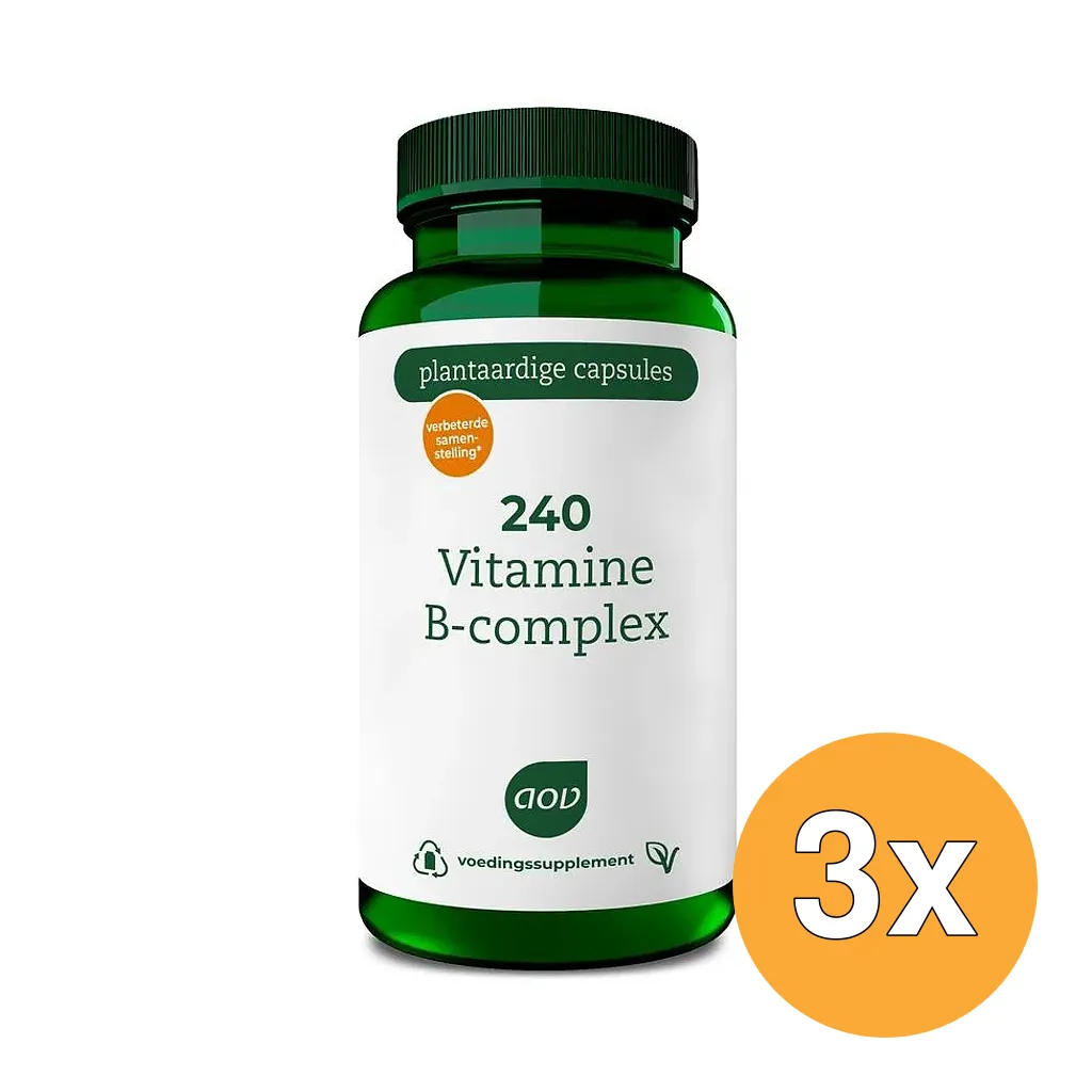 3x Aov 240 Vitamine B Complex 30Mg (60 vega capsules)