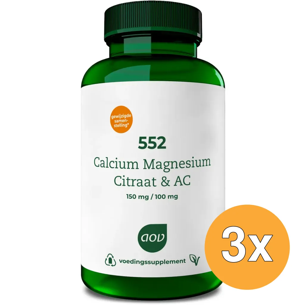 3x AOV 552 Calcium & magnesium AC (60 tabletten)