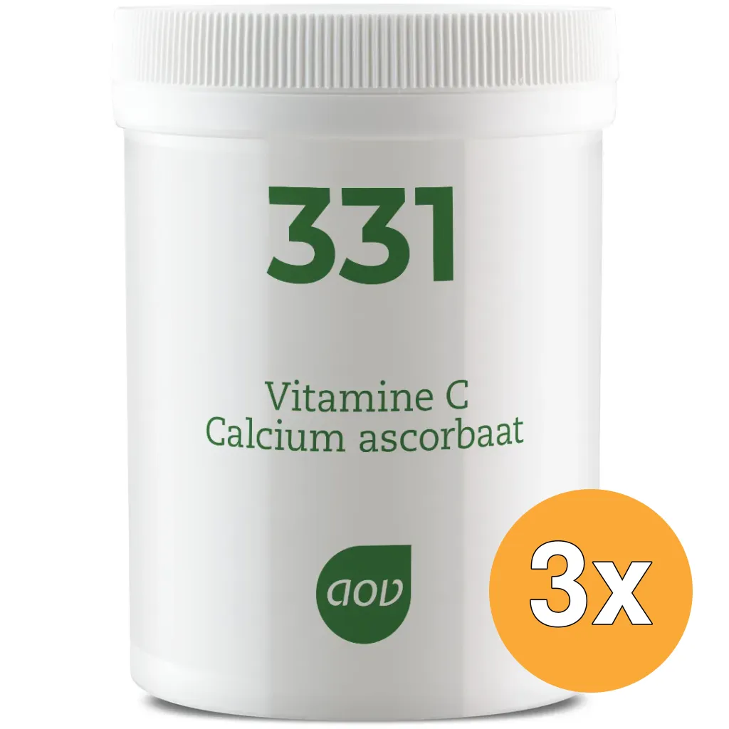3x AOV 331 Vitamine C calcium ascorbaat (250 gr)