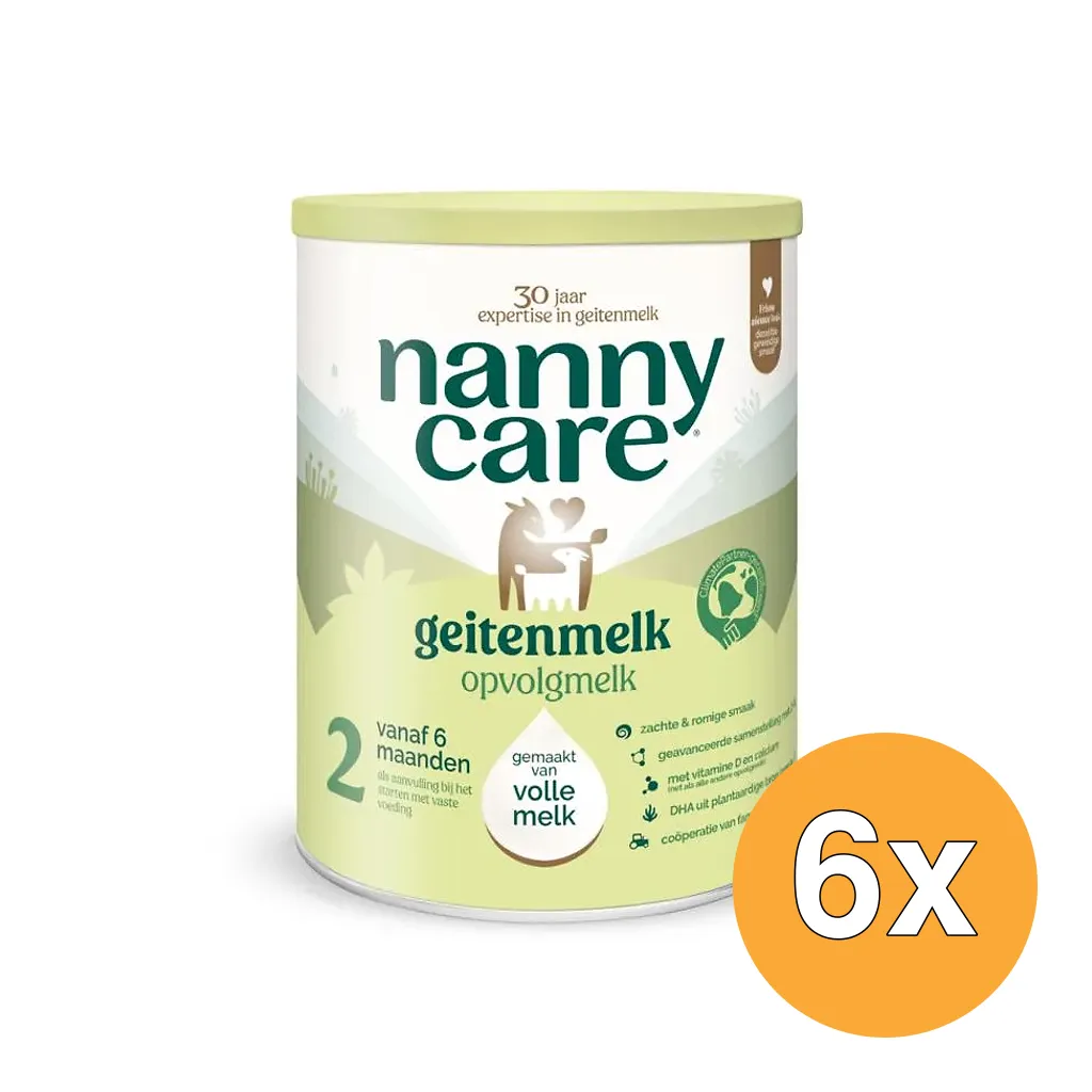 6x Nannycare Opvolgmelk (800 gr)