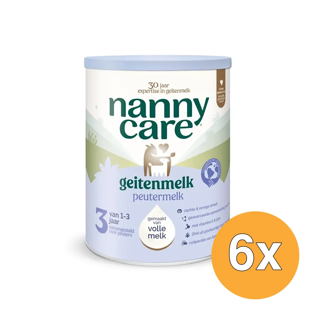 6x Nannycare Peutermelk (800 gr)