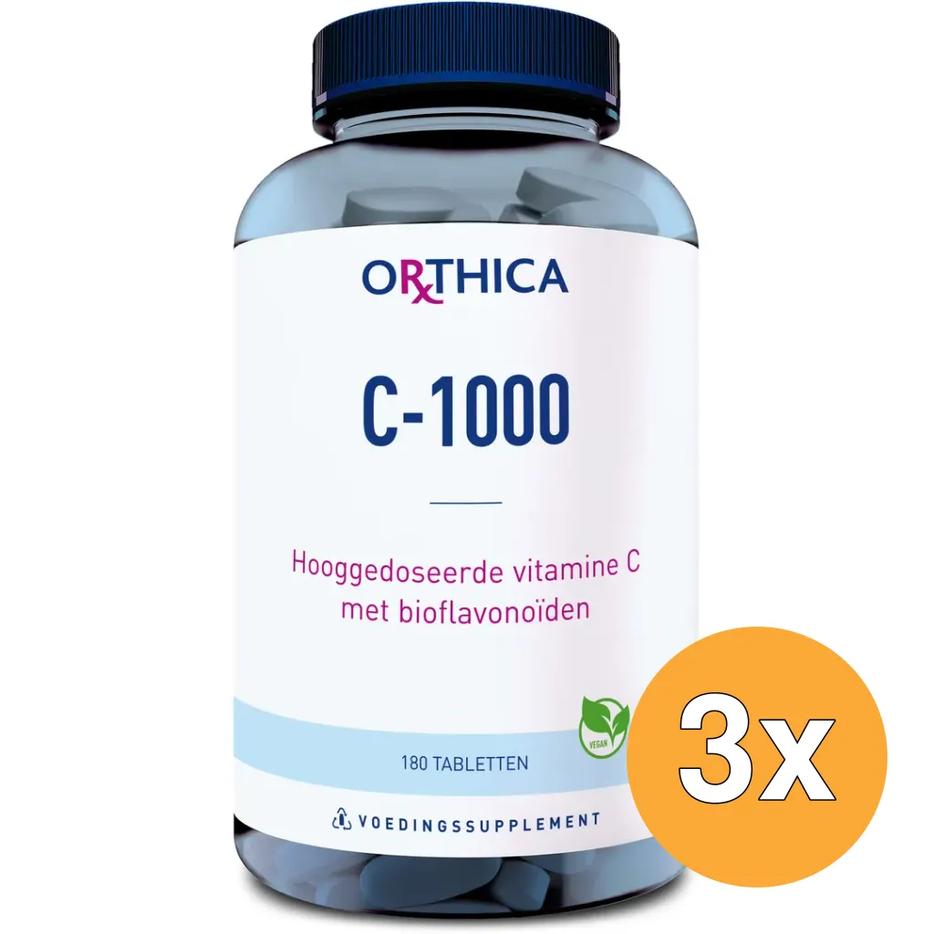3x Orthica Vitamine C-1000 (180 tabletten)