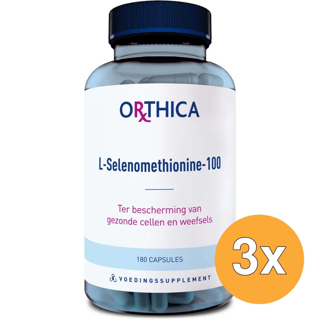 3x Orthica L-Selenomethionine-100 (180 capsules)