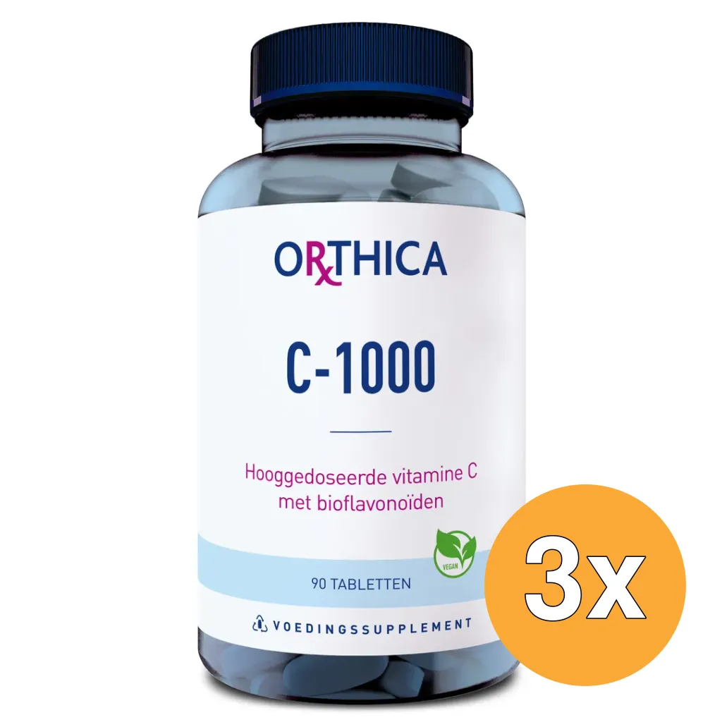 3x Orthica Vitamine C-1000 (90 tabletten)