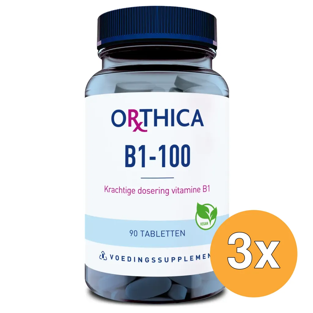 3x Orthica Vitamine B1-100 (90 tabletten)