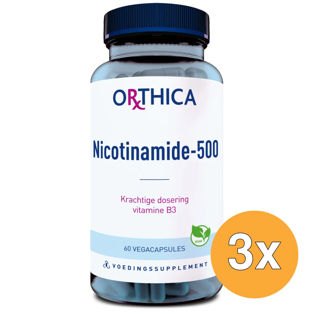 3x Orthica Nicotinamide 500 (60 vega capsules)