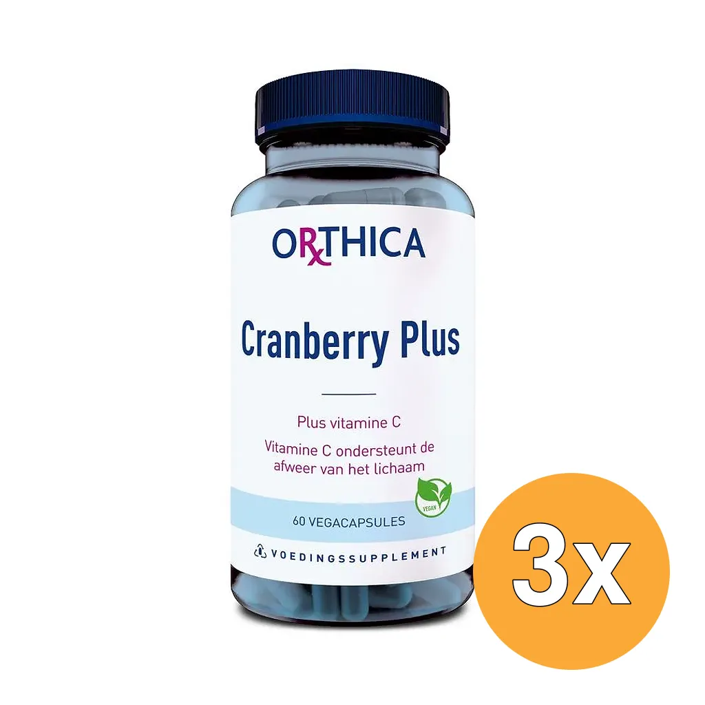 3x Orthica Cranberry plus (60 capsules)