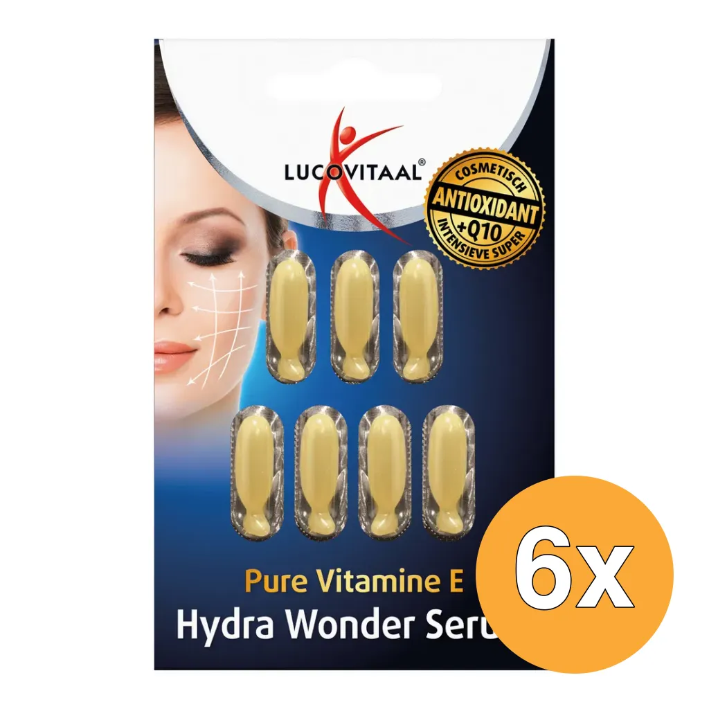 6x Lucovitaal Vitamine E Hydra Wonder Serum (7 capsules)