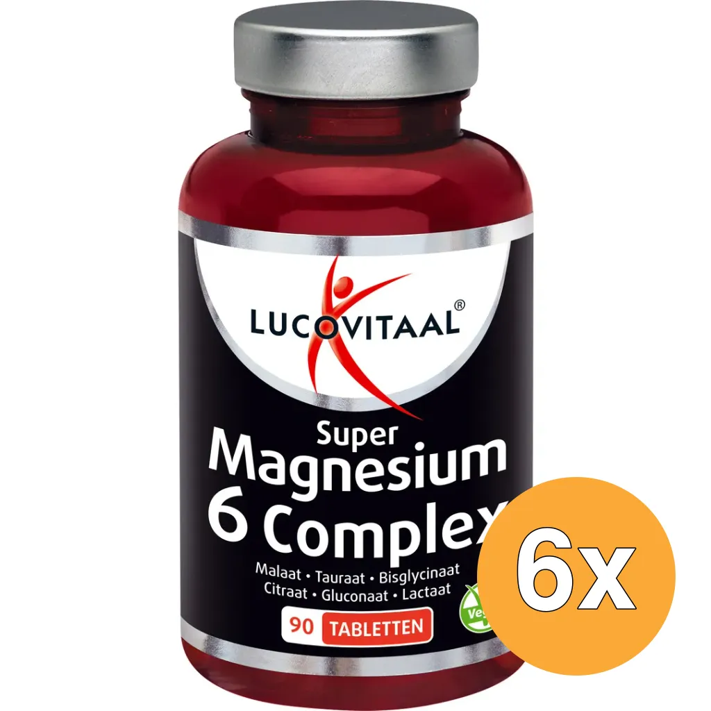 6x Lucovitaal Magnesium Super 6 Complex (90 tabletten)