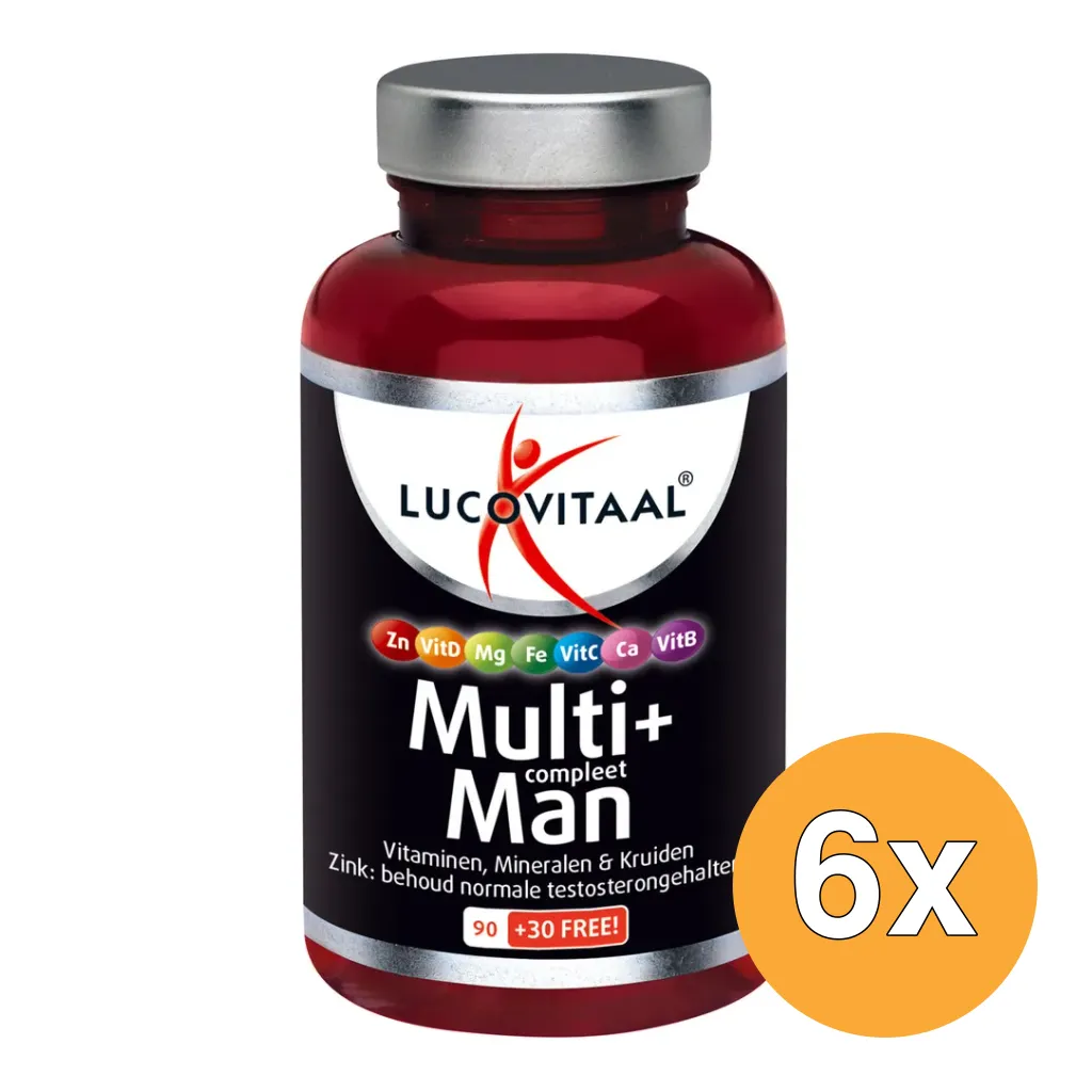 6x Lucovitaal Multivitamine Man (120 tabletten)