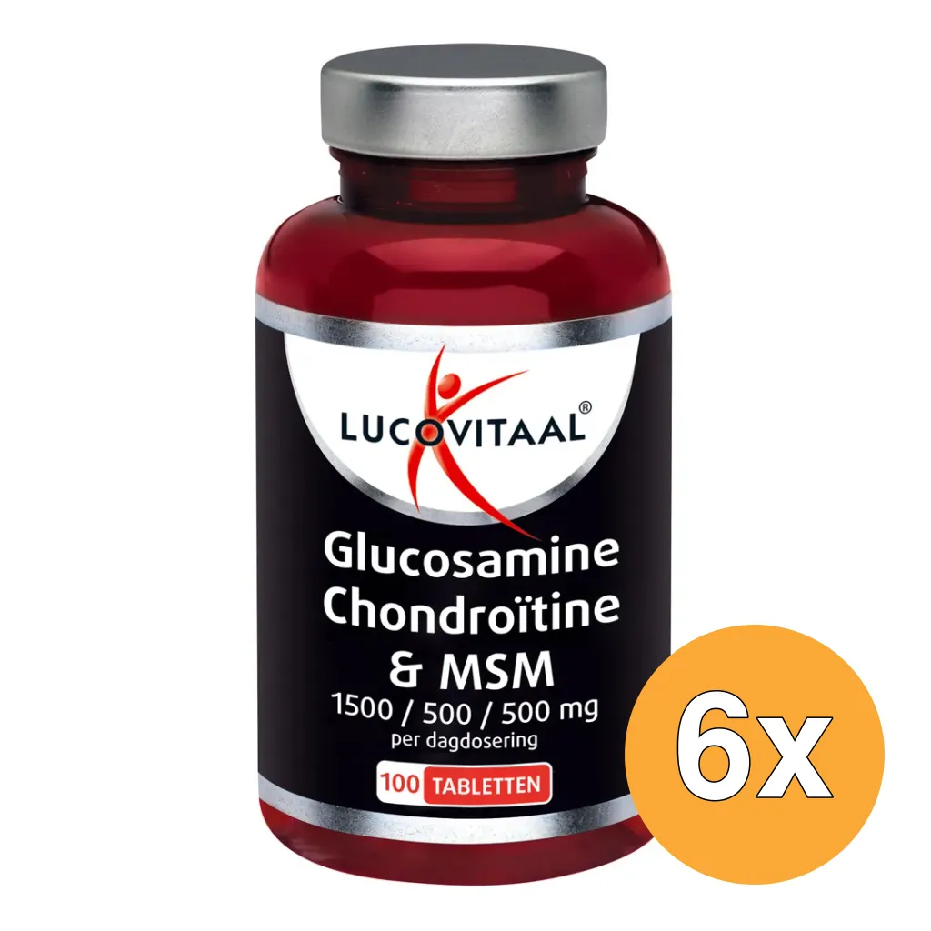 6x Lucovitaal Glucosamine Chondroïtine MSM (100 tabletten)
