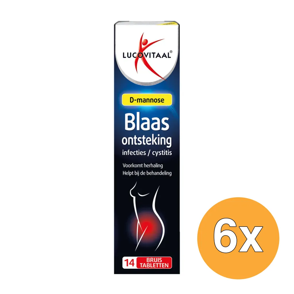 6x Lucovitaal D-Mannose Blaasontsteking (14 bruistabletten)