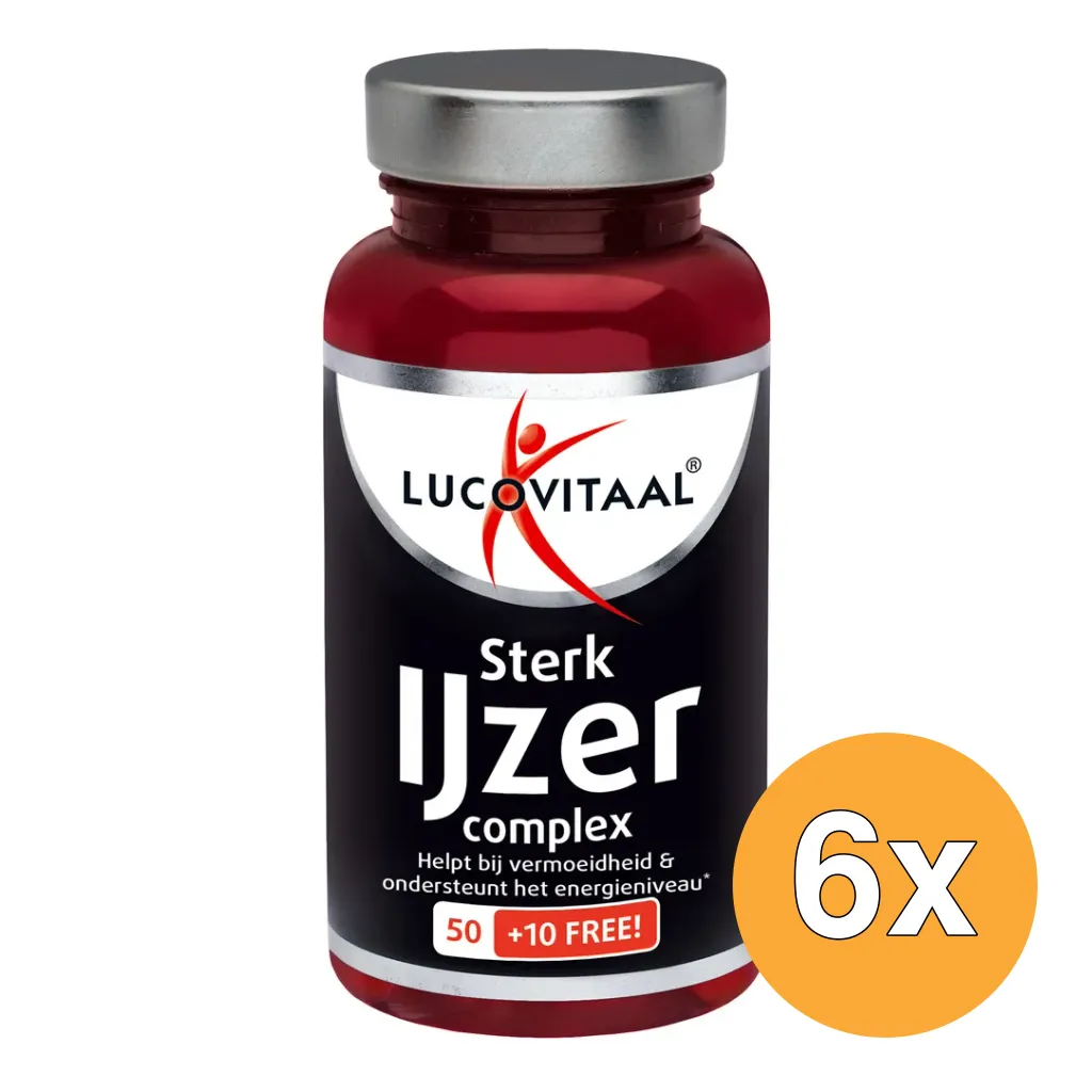 6x Lucovitaal Sterk IJzer Complex (60 tabletten)