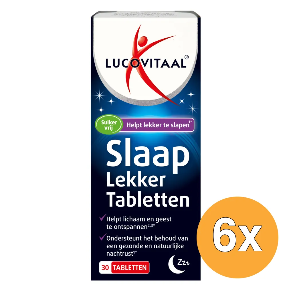 6x Lucovitaal Slaap Lekker (30 Tabletten)