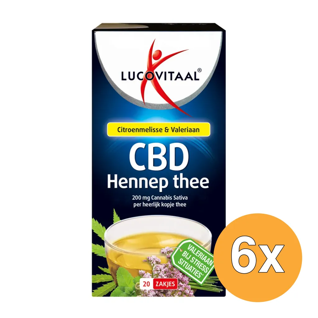 6x Lucovitaal CBD Hennep Thee (20 zakjes)