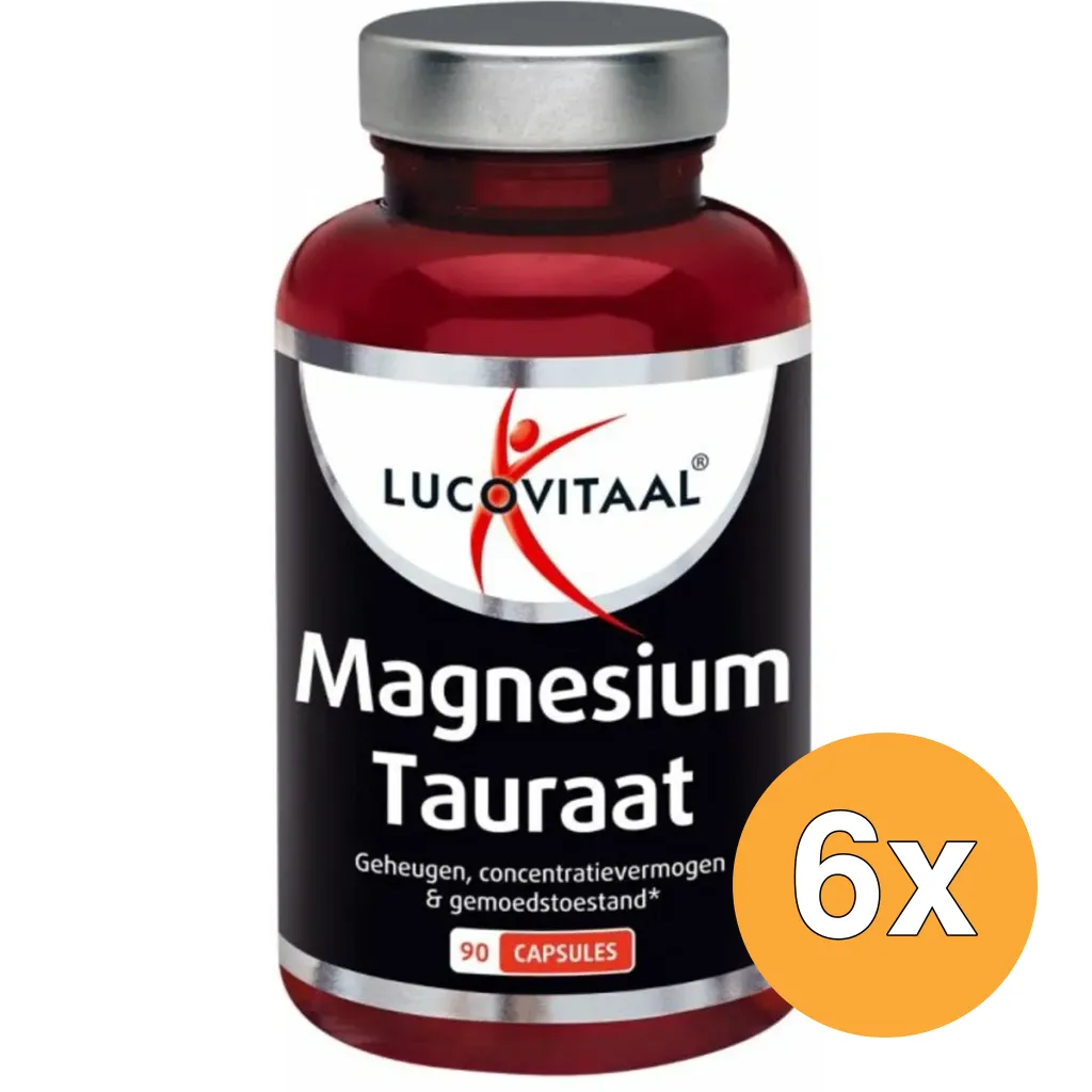 6x Lucovitaal Magnesium Tauraat (90 capsules)