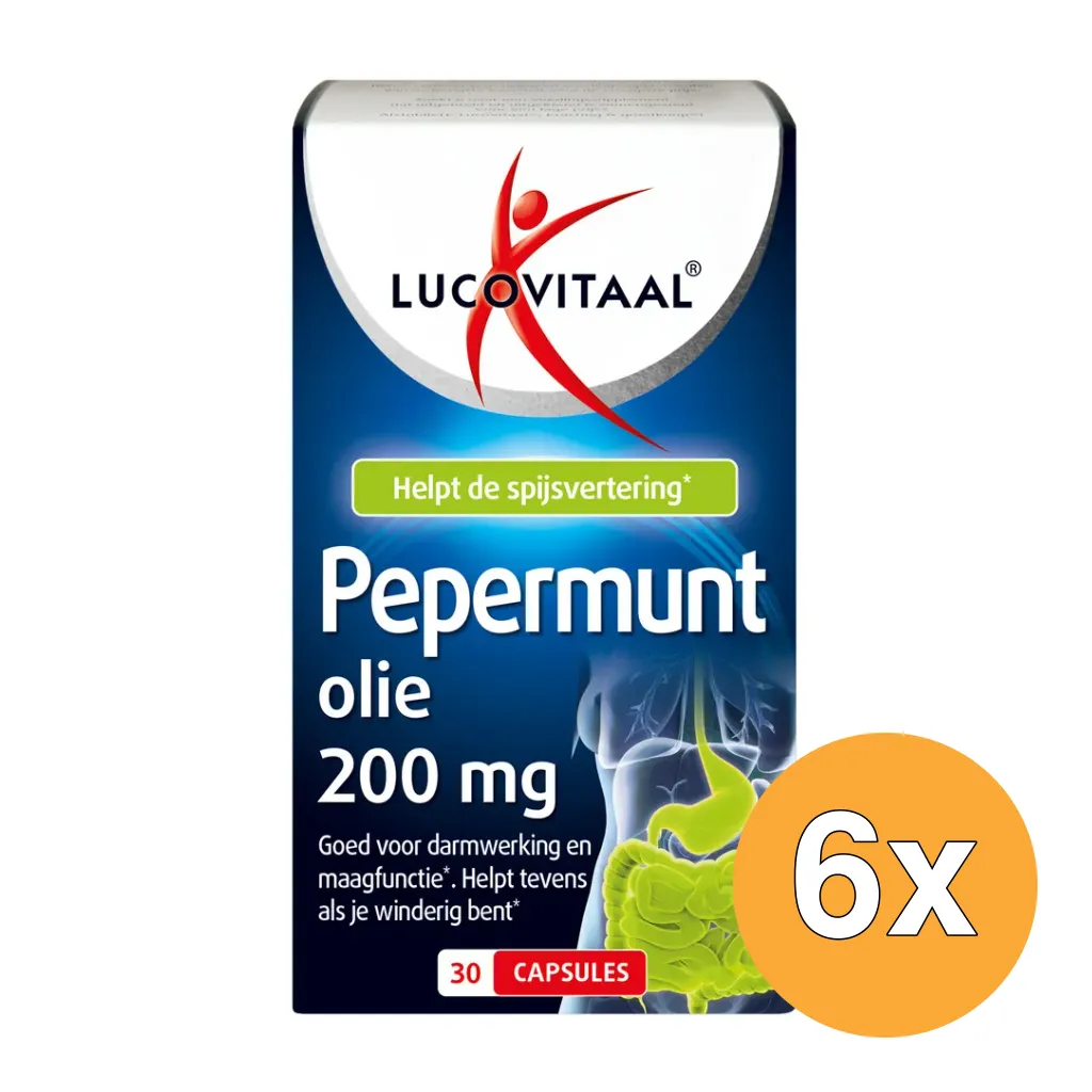 6x Lucovitaal Pepermuntolie (30 capsules)