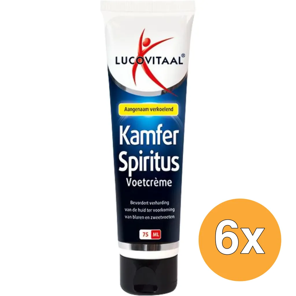 6x Lucovitaal Kamfer Spiritus Voetcrème (75 ml)