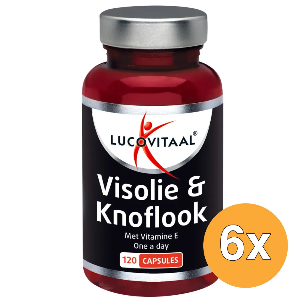 6x Lucovitaal Visolie & Knoflook (120 capsules)