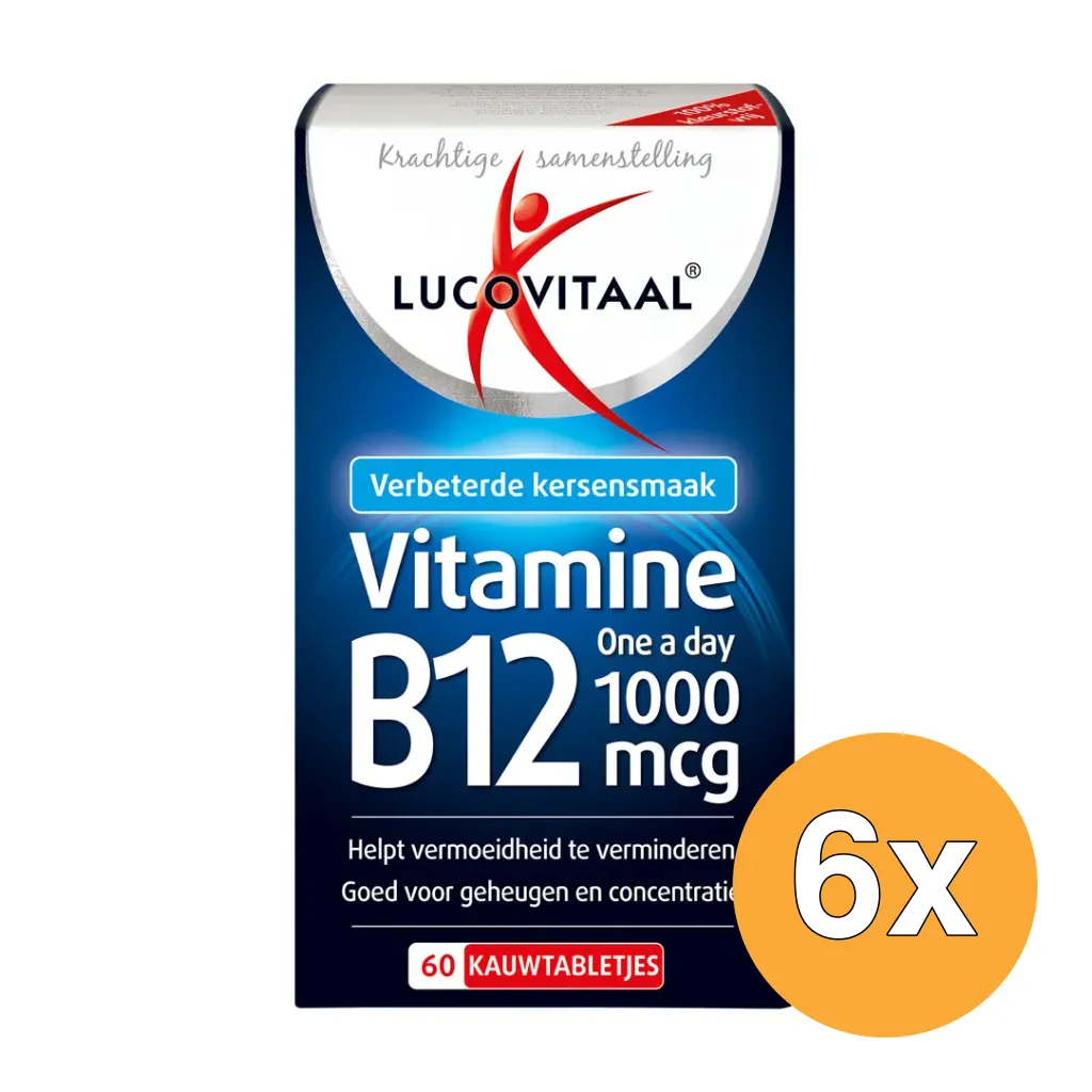 6x Lucovitaal Vitamine B12 1000mcg (60 tabletten)