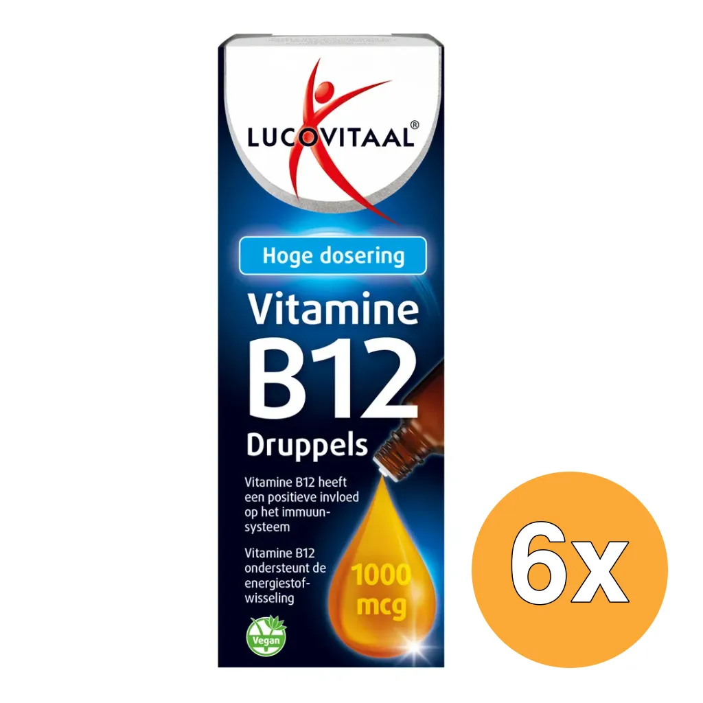 6x Lucovitaal Vitamine B12 Druppels (50 ml)