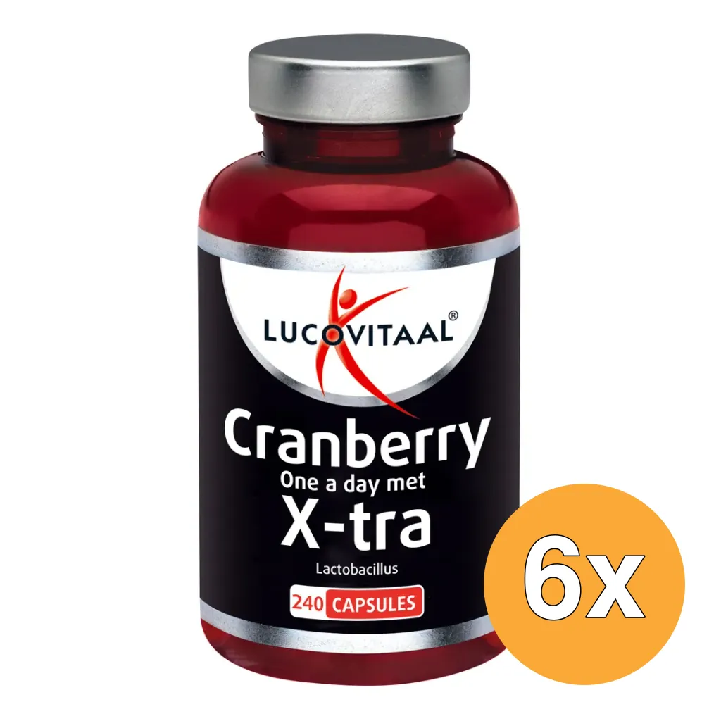 6x Lucovitaal Cranberry X-tra Lactobacillus (240 capsules)