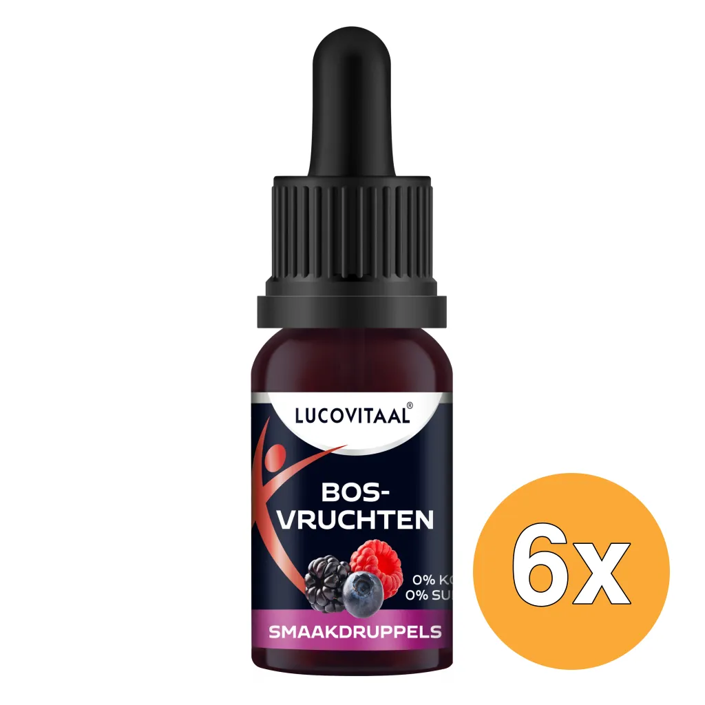 6x Lucovitaal Smaak Druppels -Bosvruchten (Vegan) (20 ml)