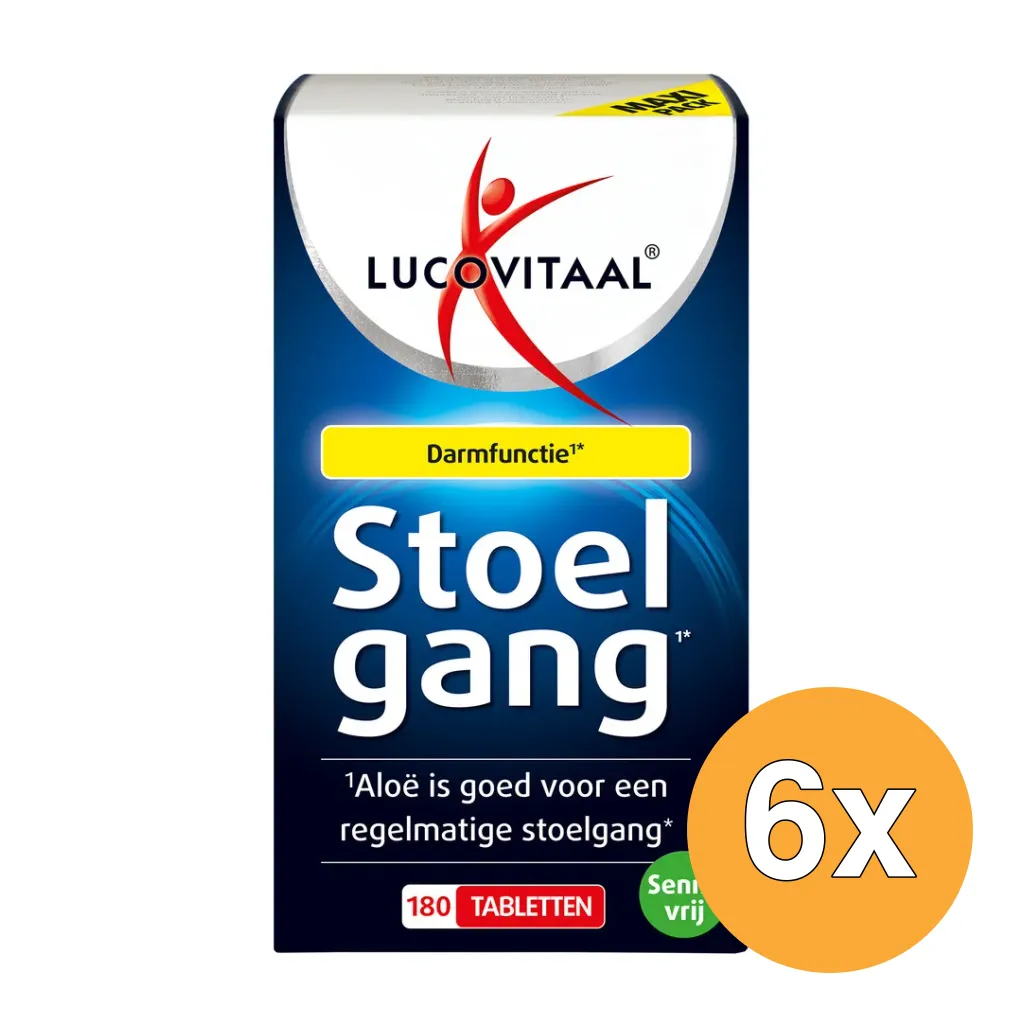 6x Lucovitaal Stoelgang Sennavrij (180 tabletten)