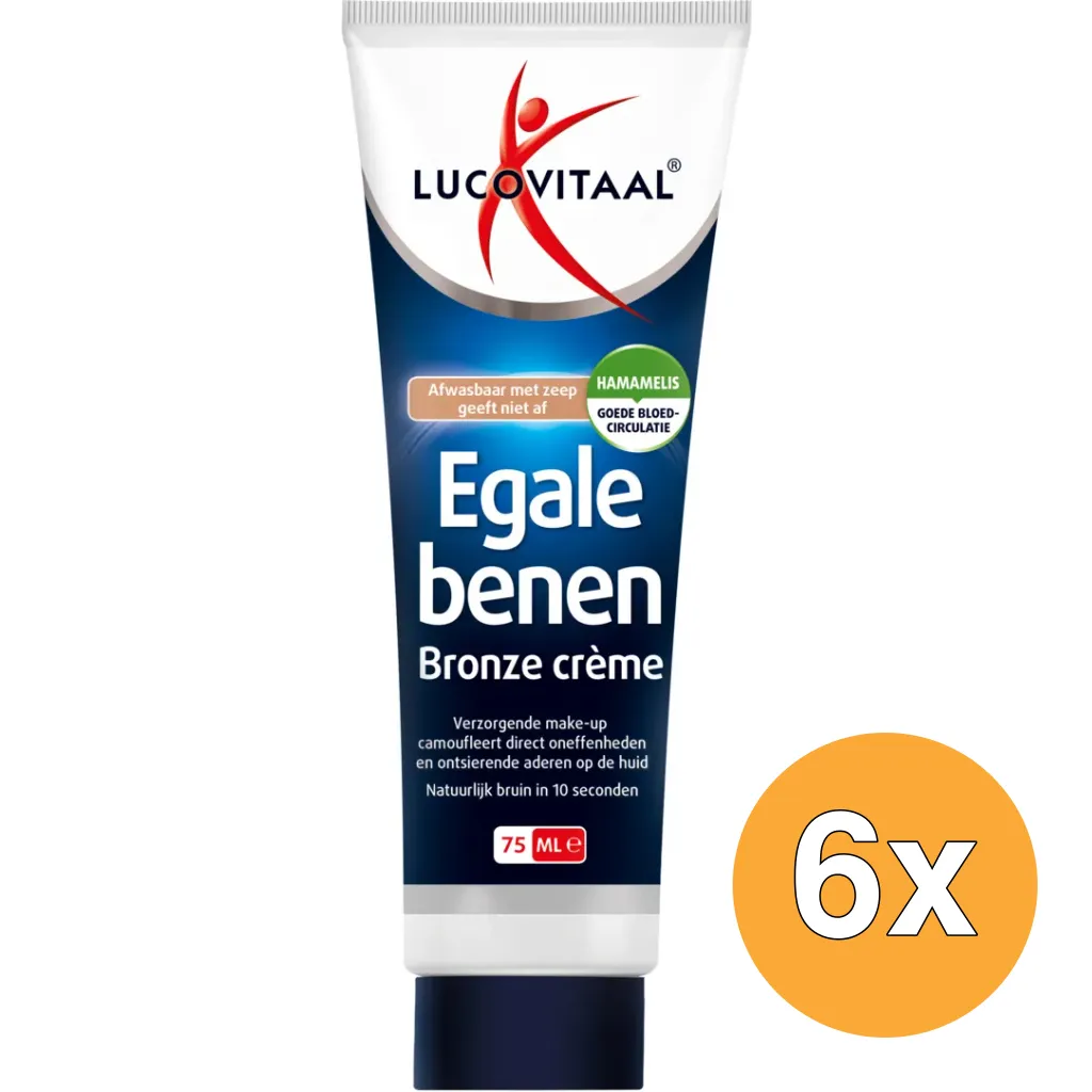 6x Lucovitaal Bronze creme egale benen (75 ml)