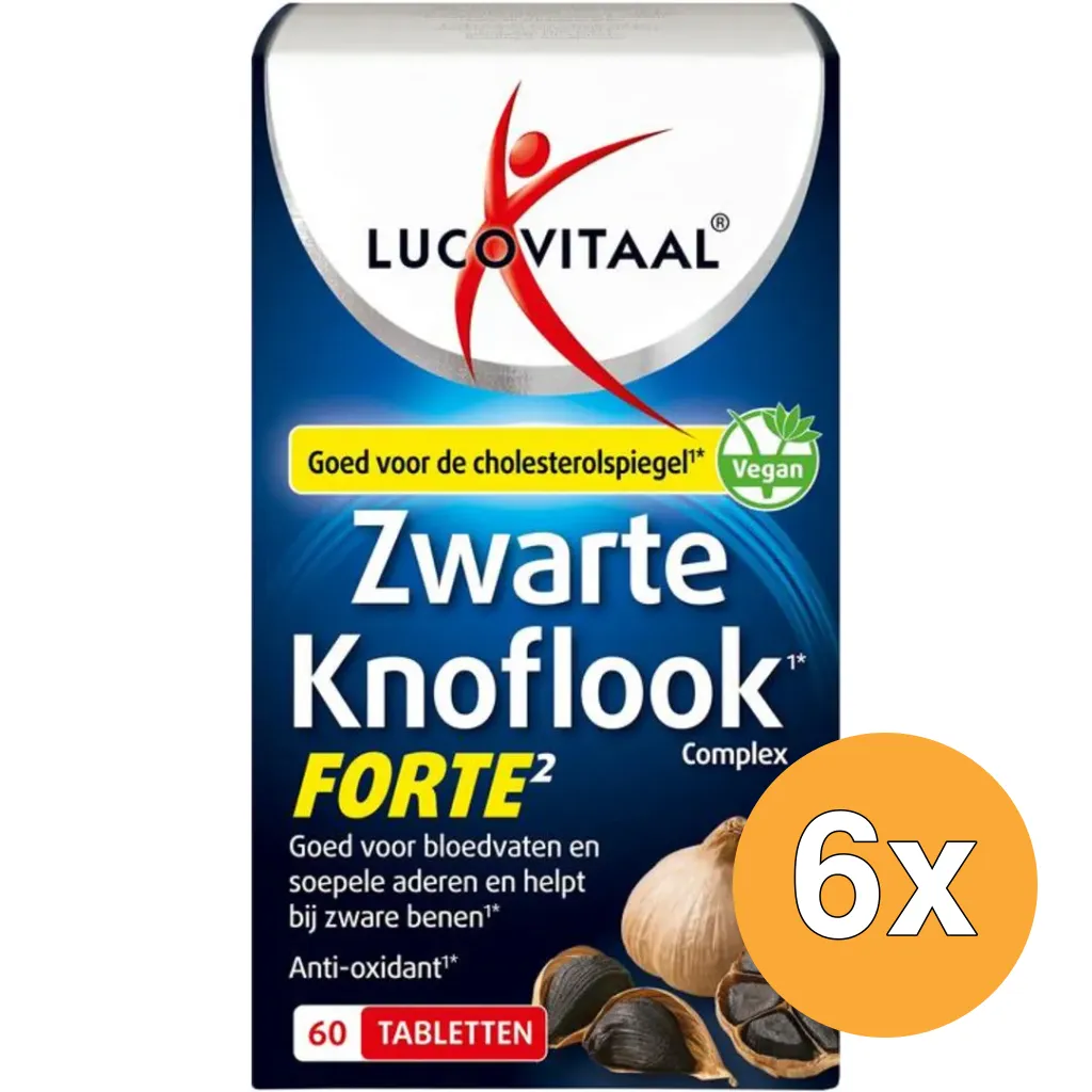 6x Lucovitaal Zwarte Knoflook Forte (60 tabletten)